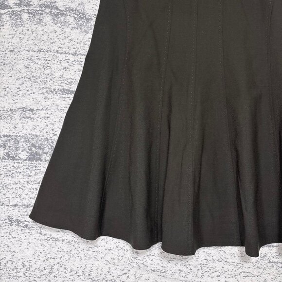 Tranork Wool Cashmere Blend Lace-Inset Flare Skirt Midi Length M - Picture 5 of 5